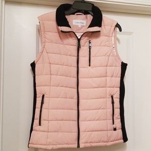 Pink Calvin Klein quilted Vest Size L